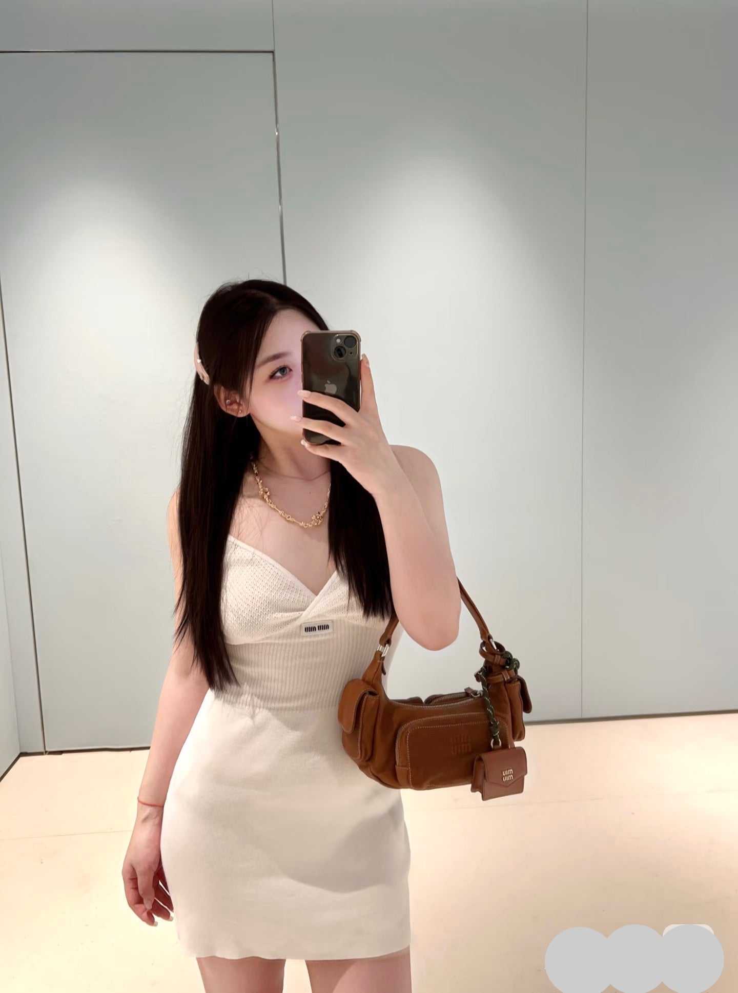 MIUMIU 26S KNIT SLIP DRESS 947