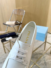 PRA LACE-UP SHOES WHITE CALFSKIN