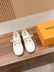 MARY JANE FLAT IN WHITE CALFSKIN