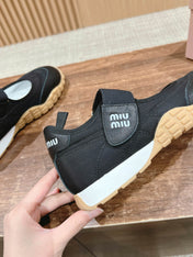 BALLET SHOES IN BLACK LAMBSKIN AND FABRIC ANTI-SLIP RUBBER SOLE