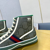 GG TENNIS 1977 HIGH-TOP TRAINER BRIGHT GRAY CANVAS
