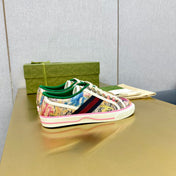 GG TENNIS 1977 TRAINER CANVAS WITH FLOWERS MOTIF