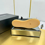 CC SNEAKER IN BLACK CALFSKIN AND SUEDE