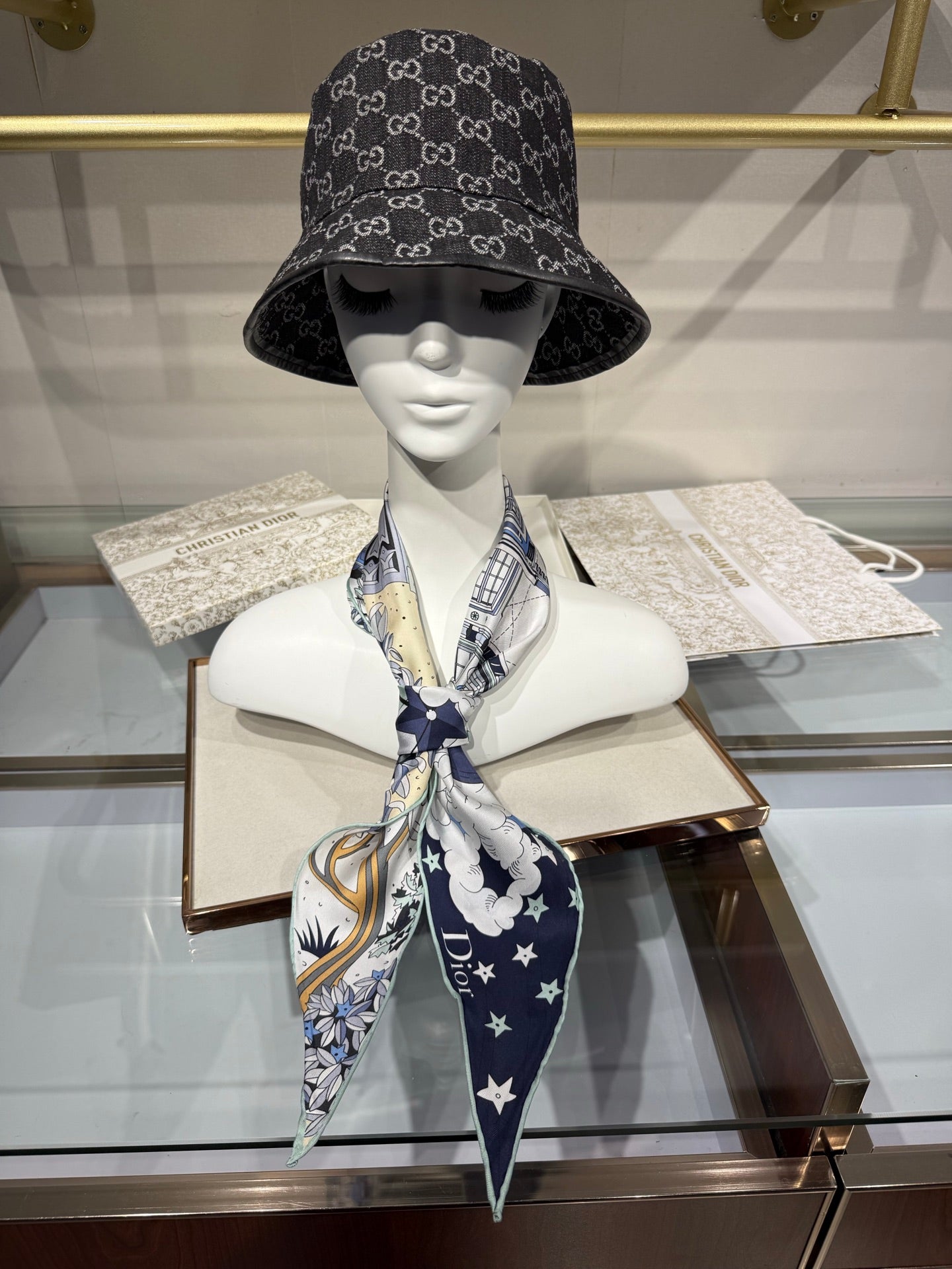 DIOR 26S SCARF 120CM IN SILK 307100