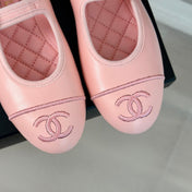 Double C Light Pink Lambskin Mary Jane Shoes