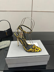TOM FORD 26S HEELED SANDALS 100 MM IN LEOPARD PRINT CALFSKIN STYLE 3