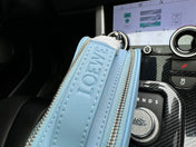 LOE MINI 18 CAMERA CROSS BODY BAG IN LIGHT BLUE CALFSKIN