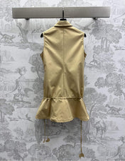 Gucci 25 Polo Shift Dress Cookies And Cream Polyester 231769