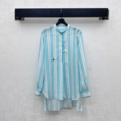 DIOR 25S STAND COLLAR STRIPED SHIRT 264615