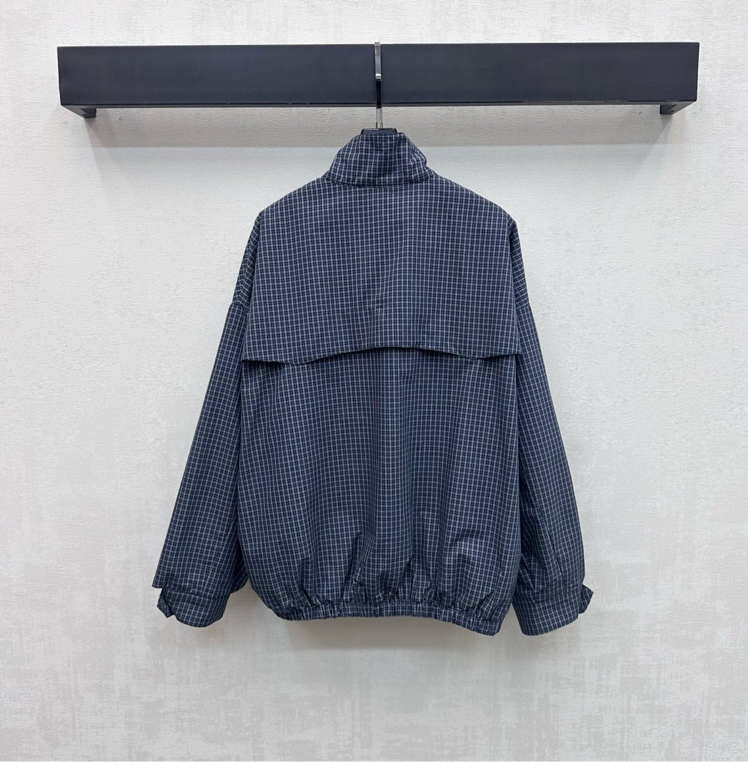 MIUMIU 26S COLLAR PLAID JACKET 893