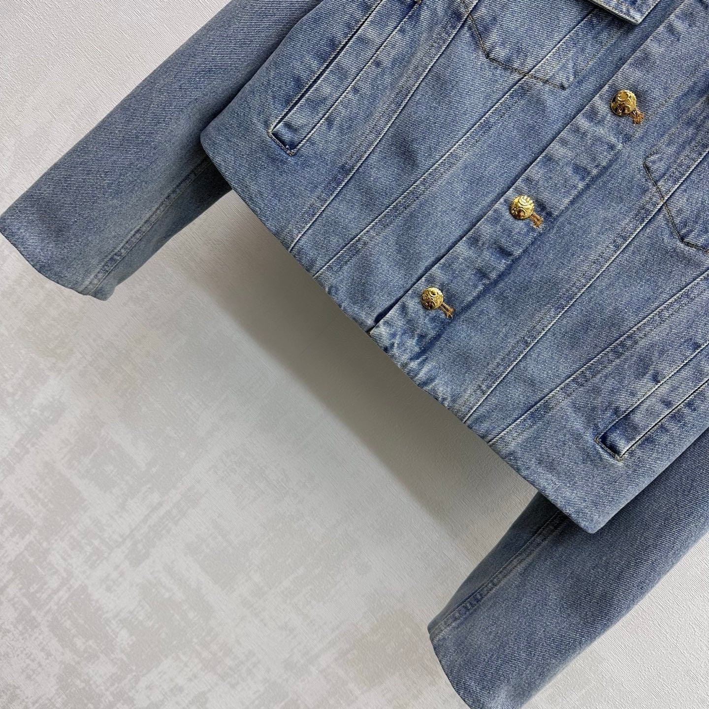 CELINE 26S CREW NECK DENIM JACKET 113