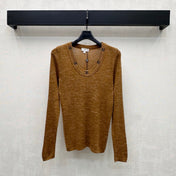 CHANEL 26S LONG-SLEEVE KNIT TOP 1382