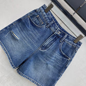 CHANEL 26S DENIM SHORTS 1379