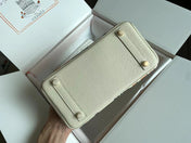 BIRKIN 25 BAG IN WHITE CREAM CALFSKIN WITH COLORFUL STICKER