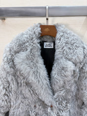 HERMES 25S LONG FUR COAT 233
