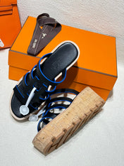 ISABELLA SANDAL BLACK CALFSKIN