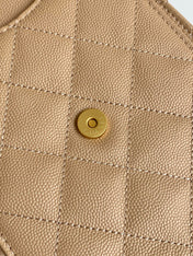 CHANEL 26S HOBO BAG 40 IN DARK BEIGE CAVIAR CALFSKIN GOLD HARDWARE