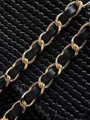 CHANEL 26S FLAP BAG 25 IN BLACK RAFFIA