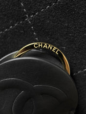 CHANEL 26S CLASSIC BOWLING BAG 29 IN BLACK SUEDE