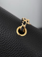 CHANEL 26S SHOULDER BAG 29 IN BLACK GRAINED CALFSKIN AND BEIGE SUEDE