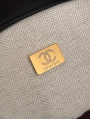 CHANEL 26S SHOPPING TOTE BAG 45 IN BLACK QUILTED CALFSKIN