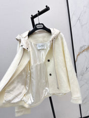MAX MARA 25S HOODED KNIT JACKET 106
