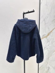 MAX MARA 25S HOODED KNIT JACKET 107