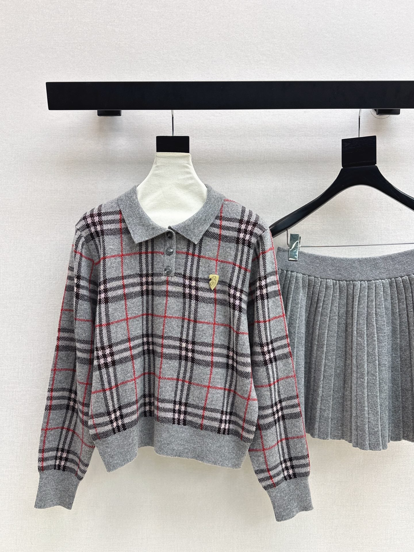 BURBERRY 25S POLO SHIRT AND SKIRT SET 0048