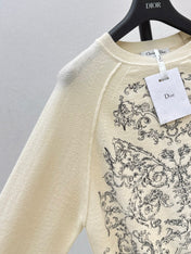 DIOR 25S FLORAL EMBROIDERED CASHMERE SWEATER 571