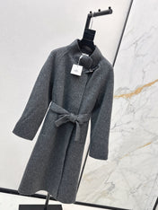 HERMES 25S LONG STAND-COLLAR COAT 451