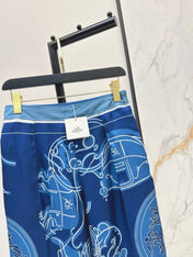 HERMES 25S WIDE‑LEG STRAIGHT PANTS 424