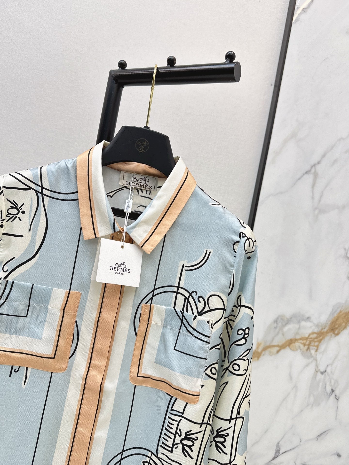 HERMES 25S SILK SHIRT 427