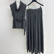 HERMES 26S SLEEVELESS TOP AND STRAIGHT-LEG TROUSERS SET 754