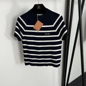 MIUMIU SHORT-SLEEVE KNIT TOP STYLE 359