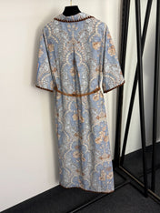 ZIMMERMANN 26S SHORT-SLEEVE WAIST-CINCHED DRESS STYLE 91