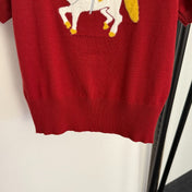 MIUMIU 26S SHORT SLEEVE KNIT SWEATER 1028