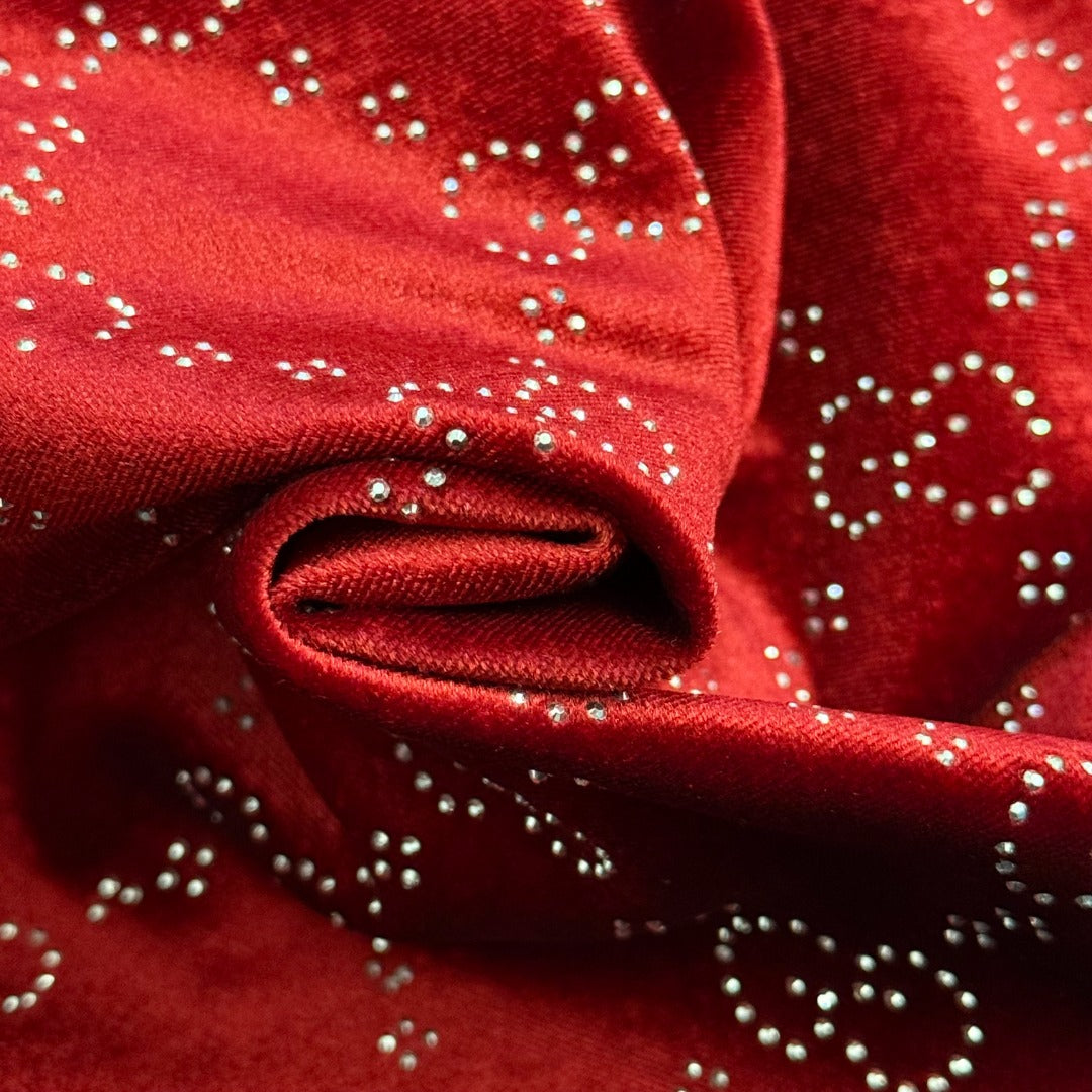 GUCCI 26S RHINESTONE VELVET DRESS 183