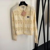 MIUMIU 26S LONG SLEEVE KNIT CARDIGAN 1024