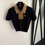 BURBERRY 26S SHORT-SLEEVE KNIT POLO SHIRT 364