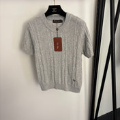 LORO PIANA 26S SHORT SLEEVE KNIT TOP 657