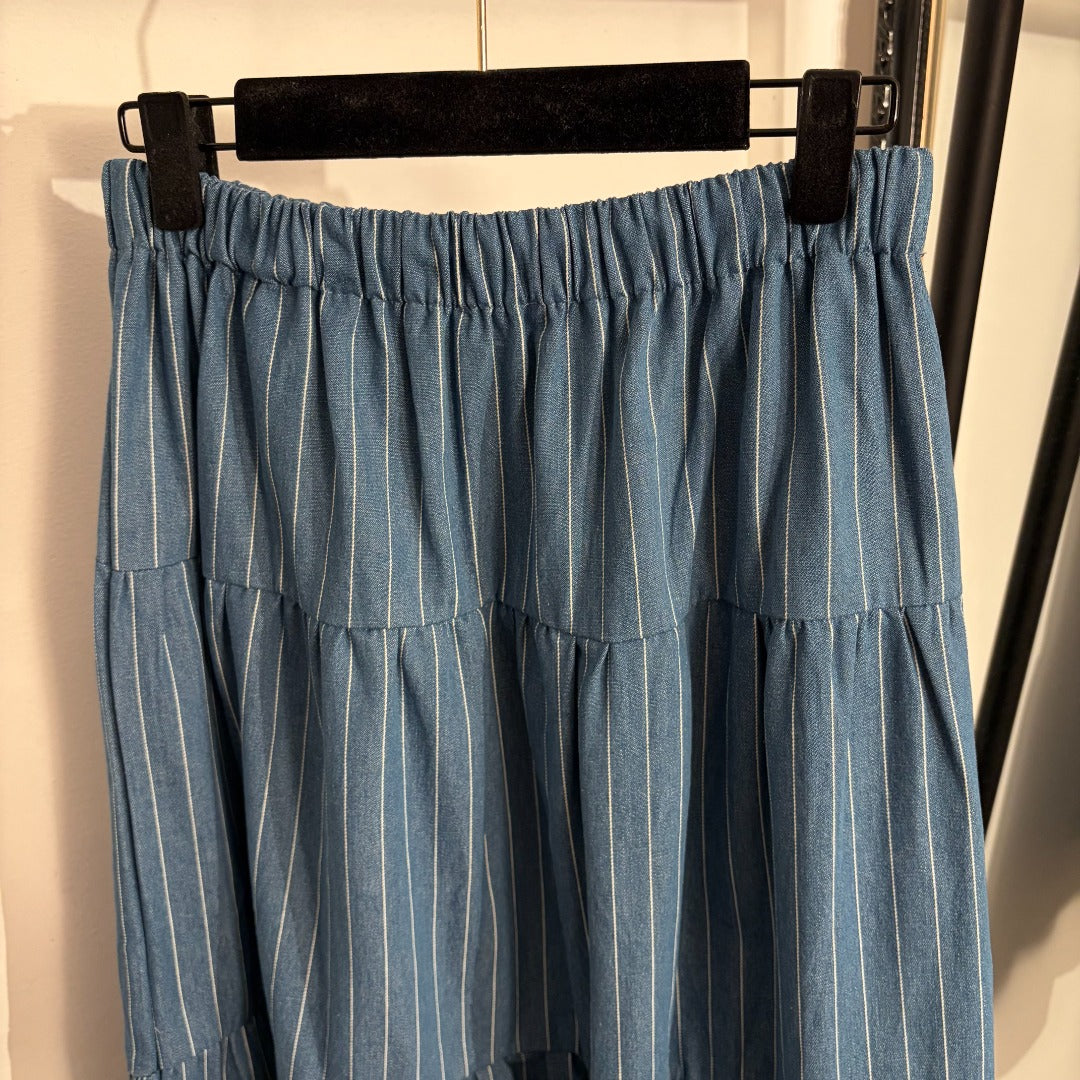 RALPH LAUREN 26S HIGH WAIST DENIM MIDI SKIRT 463