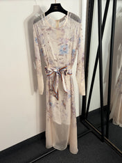 ZIMMERMANN 26S LONG-SLEEVE WAIST-CINCHED DRESS STYLE 49