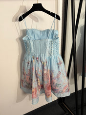 ZIMMERMANN 26S PATTERNED CAMI DRESS STYLE 7