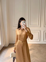 GUCCI 26S LONG SLEEVE SHIRT DRESS 302