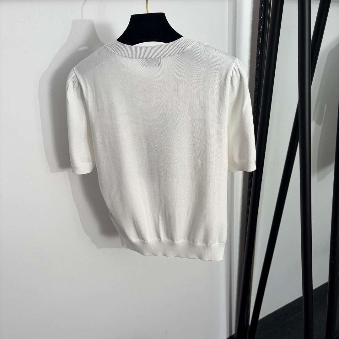 HERMES 26S SHORT-SLEEVE KNIT TOP 720
