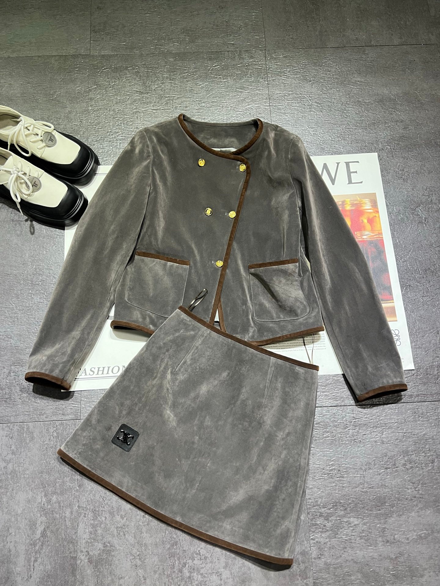 CELINE 26S JACKET AND SKIRT SET 156