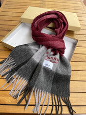 SCARF 180 CM IN CURRANT RED MIX BLACK CASHMERE 394743