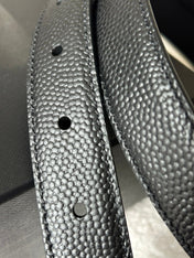 YSL 25S BELT 20 MM IN BLACK GRAINED CALFSKIN 543672