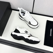 CC SNEAKER IN WHITE MIX BLACK EMBROIDERED LAMBSKIN