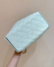 CHANEL 25S HANDBAG IN PALE CYAN 30 CALFSKIN GOLD HARDWARE
